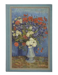 Книга для записей А5  "Ван Гог. Ваза с васильками и маками" тверд.обл., тиснение