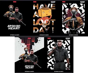 Тетрадь в клетку Hatber, Atomic Heart, 48 листов, в ассортименте