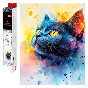 Алмазная мозаика "Черный котенок" 40х50 см. 3115875