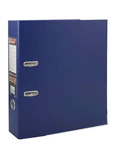 Папка архивная 70мм А4 синяя, бумвинил, прозр.карман,