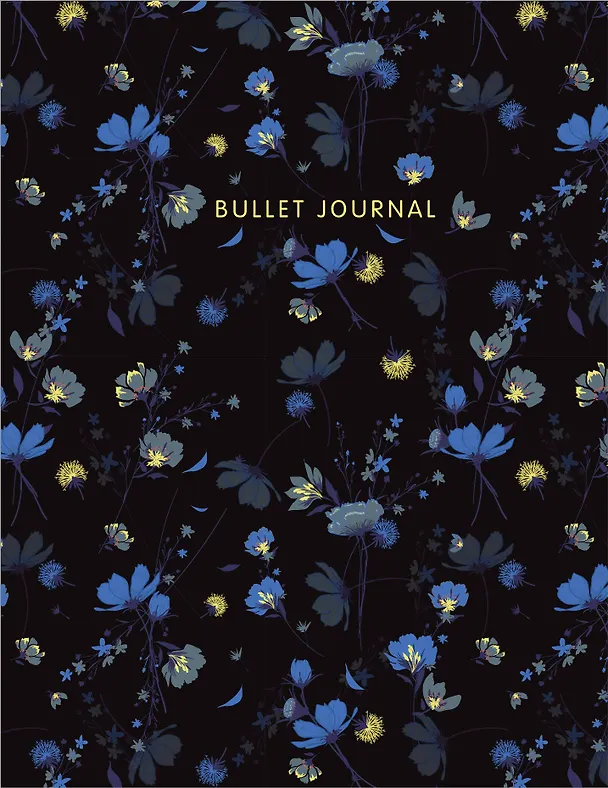 Книга для записей А5 144стр тчк. "Bullet Journal (полночные цветы)" 3009192 — 1