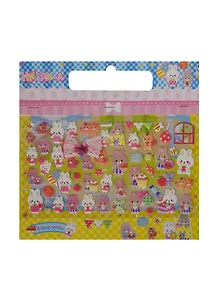 Наклейки с бантиком Зайчики (BON-1007) (11097702) (3+) (упаковка)