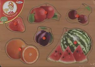 Рамка-вкладыш деревян. Фрукты (2921-4FRUIT) (167264) (29х21) (Играем вместе) 2365759