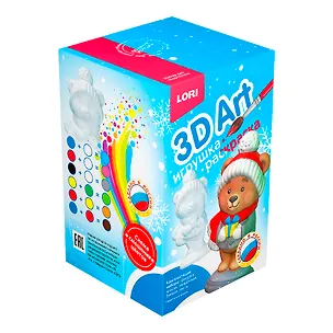 3D Art.Игрушка-раскраска "Новогодний мишка" Ир-030 3D 2874056