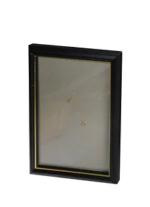 Рама 20*25 деревянная, цв. черный с золотом, со стеклом, Двуреченский