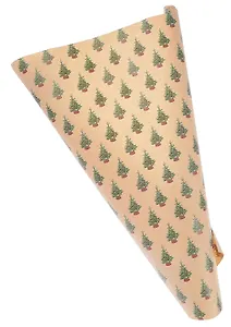 Бумага упаковочная 70*100см "Ёлкасшариками"крафт,НГ,инд.уп.