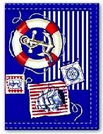 Кошелек "МОРЕ" 9*11,5см, 3 отделения, кольцо для ключей, полиэстер