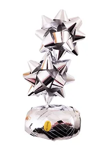 Набор для упаковки Металлик голография, лента, бант 2шт