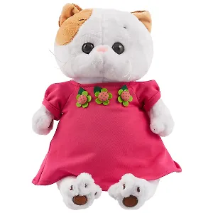 Мягкая игрушка Ли-Ли в малиновом платье с цветочками (27 см) (LK27-020)
