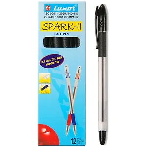 Ручка шариковая Luxor, Spark II, черная 0,5 мм