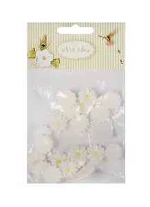 Цветы ромашки (В7169) в пакете, 20 шт,  белый (11-08631-39)
