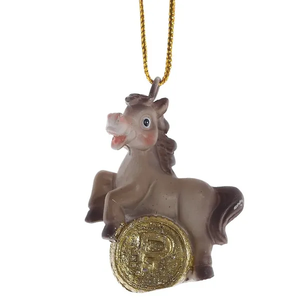 Фигурка декоративная подвесная Лошадка, 6 вариантов (3х1х4) 3126909 — 5