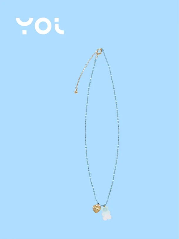 Ожерелье с подвеской Yoi, "Мармеладный мишка", градиент 50 см 3010191 — 2
