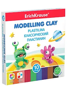 Пластилин 10цв 150гр "Monsters", к/к, стек, ErichKrause