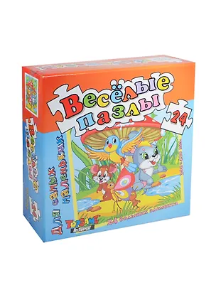 Веселые пазлы 24 эл. Зверята (00903) (300х420мм) (3+) (коробка) 2414525