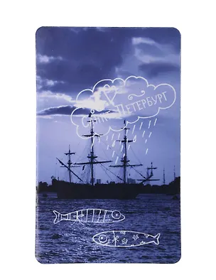 Магнит СПб Парусник (фото) (9х5,5) (винил) (МВ2019-003) 2770036