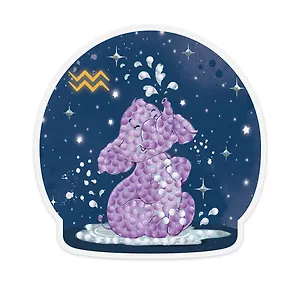 Набор для творчества. Кристальная (алмазная) мозаика ФРЕЯ "Магнит. Знаки зодиака. Водолей"