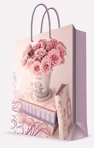 Пакет, Феникс Презент, Ваза с розами 40,6*48,9*19см 44216