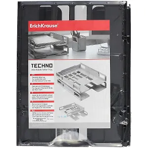 Лотки горизонтальные 02шт "Techno" черные, трансформеры