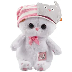 Игрушка мягкая Budi Basa, Ли-Ли BABY в шапочке с кошечкой LB-036 2775362