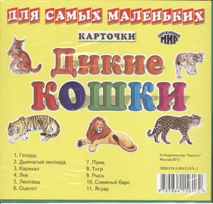 Карточки для самых маленьких. Дикие кошки — 2555190 — 1