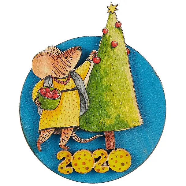 Магнит Новогодний в ассортименте (дерево) (пакет) (НГ20) 2751338 — 10