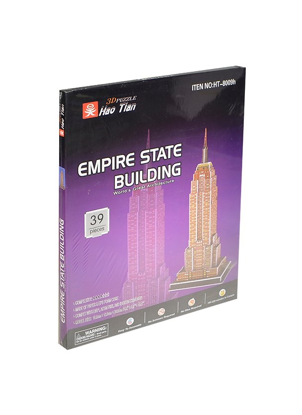 Конструктор 3D Небоскреб (Empire State Building) (124383) (39шт) (16,5х12х38,5см) (3D Puzzle Hao Tian) 2420337 — 1