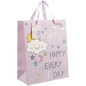 Пакет А4 32*26*12 "Счастье каждый день" дет., бум.мат.ламинат