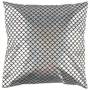 Подушка с узором Чешуя (серебро) (40х40) (текстиль) 2676060