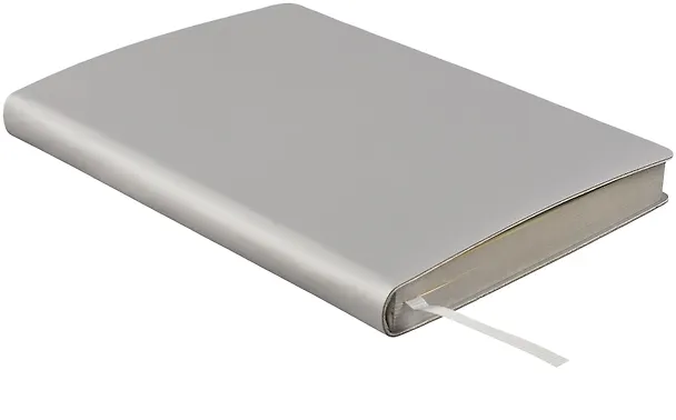 Ежедневник недатированный «Soft Touch» А5, серебро, 136 листов, экокожа, Listoff 2993828 — 2
