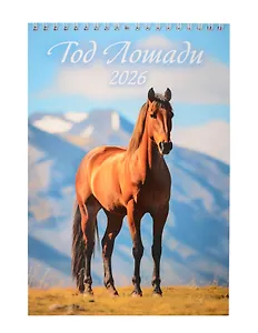 Календарь 2026г 170*250 "Год Лошади. Вид 1" настенный, на спирали