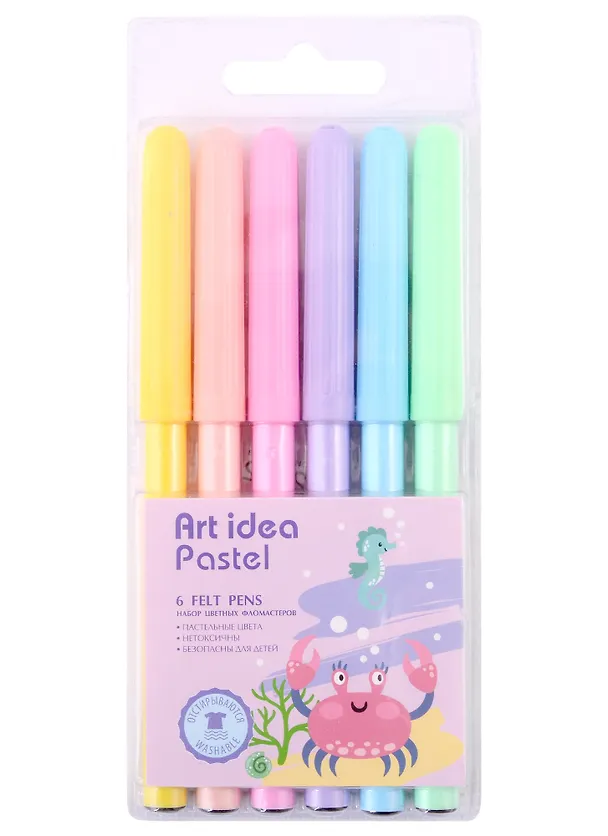Фломастеры «Pastel» Art idea, 6 цветов 2886260 — 1