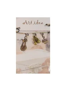 Заготовка для декора Art idea Кулон "Вишенки" метал. 1см QA-501"