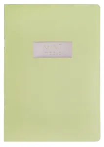 Тетрадь А4- 48л кл. "Mint magic" скрепка, мел.картон, печ.пантон, ламинация soft touch, тиснение фольгой