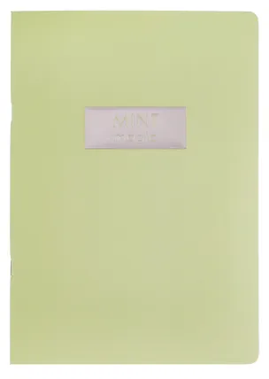 Тетрадь А4- 48л кл. "Mint magic" скрепка, мел.картон, печ.пантон, ламинация soft touch, тиснение фольгой 3117433