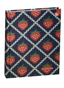 Записная книжка А6 96л "Орнамент. Вязанный узор (клубника)" 7БЦ, мат.лам., "мокрый шелк", Listoff