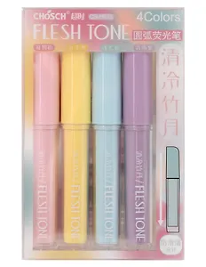Текстовыделители 04цв "Pastel" ПВХ бокс