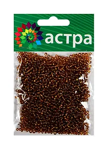 Набор д/творчества АСТРА Бисер 11/0 20гр 53 коричневый
