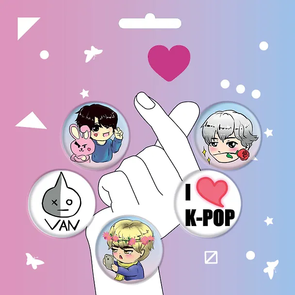 Набор значков "K-POP" (оф.1) 2900918 — 2