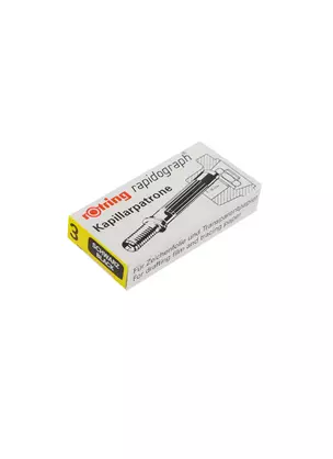 Картридж для рапидографа 3шт черный F (стойкий), Rotring — 219885 — 1