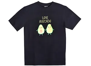 Футболка Love Avocado (черная) (текстиль) (one size) (ФЧ2021-008)