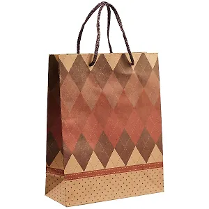 Пакет А5 24*19*8 «Pink and grey» крафт, женск.