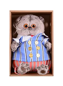 Игрушка мягкая Budi Basa, Басик в полосатом костюме (19 см) (Ks19-155)