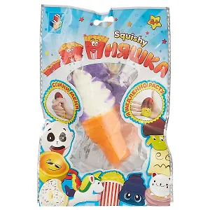 1toy Игрушка-сквиши Мммняшка squishy Мини-мороженое рожок (Т12407) (TOY1) (упаковка) (3+)
