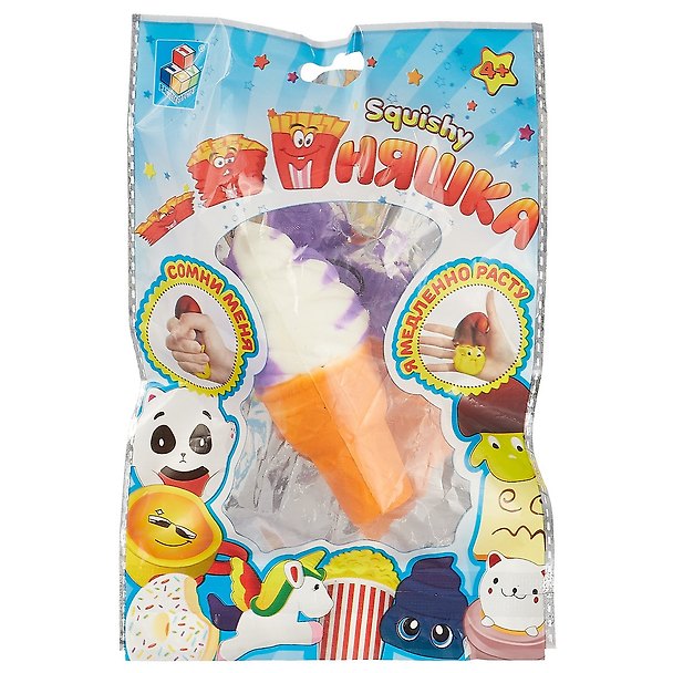 Игрушка-сквиш «Мини-мороженое рожок» Мммняшка Squishy, 1Toy 2660920 — 1