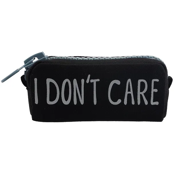 Пенал с большой молнией "I don't care", 21.5 х 10.5 см 2877360 — 2