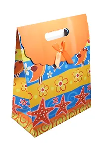 Пакет подарочный бумажный А4 24*12,5*32 "Природа" на липучке, мат. ламинат, выруб. ручка, ML