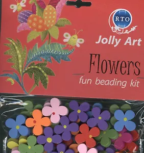 Набор цветных деревянных бусин для творчества Jolly Art (115-33-3) (упаковка)
