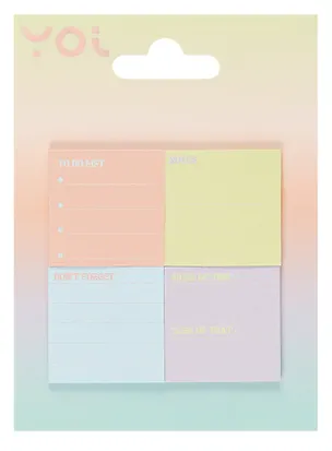 Закладки самоклеящиеся Yoi, Sunset, 4 цвета 3022135