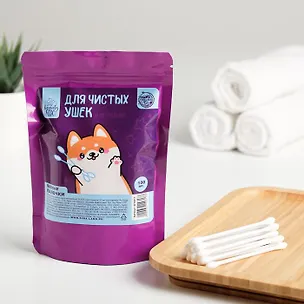 Ватные палочки Корги Для чистых ушек (100 шт) (16х10) (5214617) 2946945